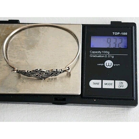 James Avery Retired Sterling Silver  Sorrento Hook Bangle Bracelet 6.5” - Picture 7 of 7